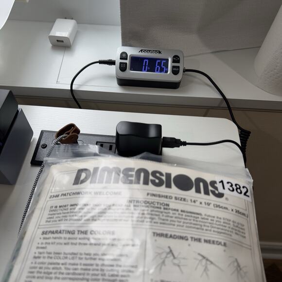 Dimensions Needlepoint Kit—Patchwork Welcome #2346 vintage 1986 Opened - Picture 8 of 8